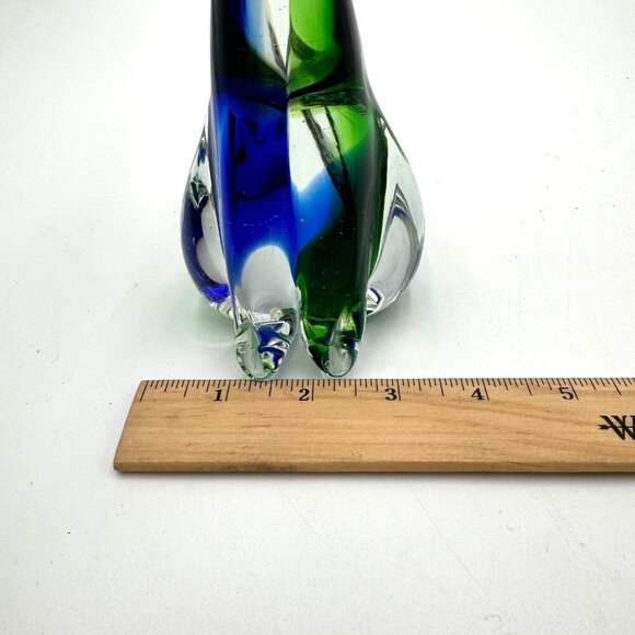 Murano Figurine Large Cat Art Glass Italy 8” Tall Vintage - Picture 11 of 11